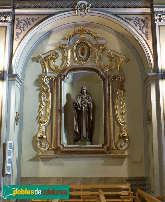 Calldetenes - Església de Nostra Senyora de la Mercè. Sagrat Cor (Foto: Graciel·la Vidal, 2017) Calldetenes - Església de Nostra Senyora de la Mercè. Sagrat Cor