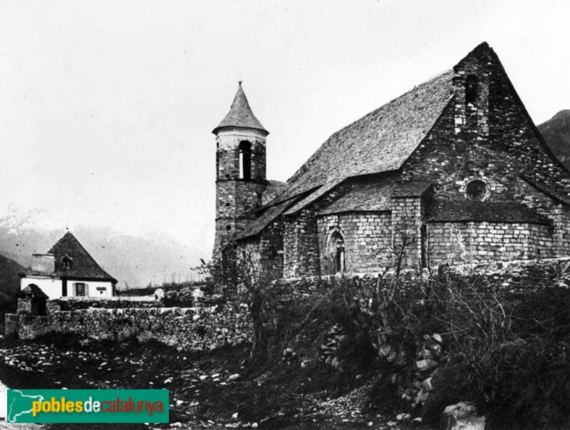 Arties - Església de Sant Joan (Foto: Antoni Gallardo, 1919) Arties - Església de Sant Joan