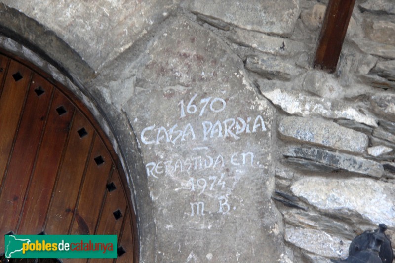 Gessa - Inscripció a un brancal (Foto: Albert Esteves, 2017) Gessa - Inscripció a un brancal