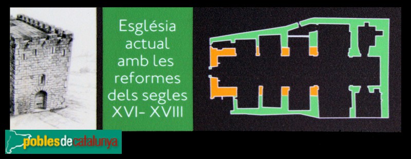 Fonteta - Església de Santa Maria (Foto: cartell al costat del monument) Fonteta - Església de Santa Maria