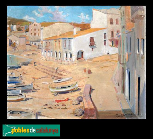 Palafrugell - Calella de Palafrugell - Pintura d'Antoni Utrillo (1944) Palafrugell - Calella de Palafrugell - Pintura d'Antoni Utrillo (1944)
