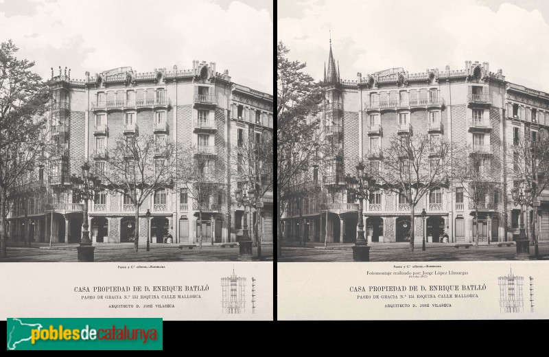 Barcelona - Passeig de Gràcia, 75 (Foto: fotomuntatge realitzat per Jorge López Llimargas) Barcelona - Passeig de Gràcia, 75