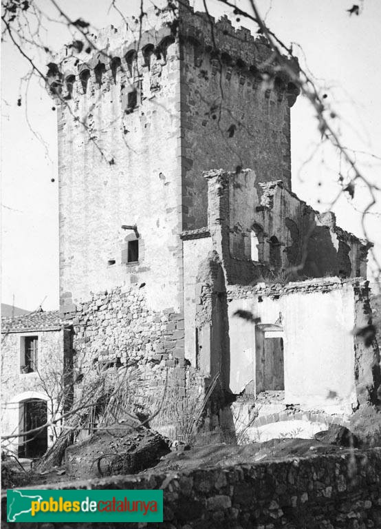 Castelldefels - Torre Climent Savall (Foto: Arxiu fotogràfic C.E.C, 1901) Castelldefels - Torre Climent Savall