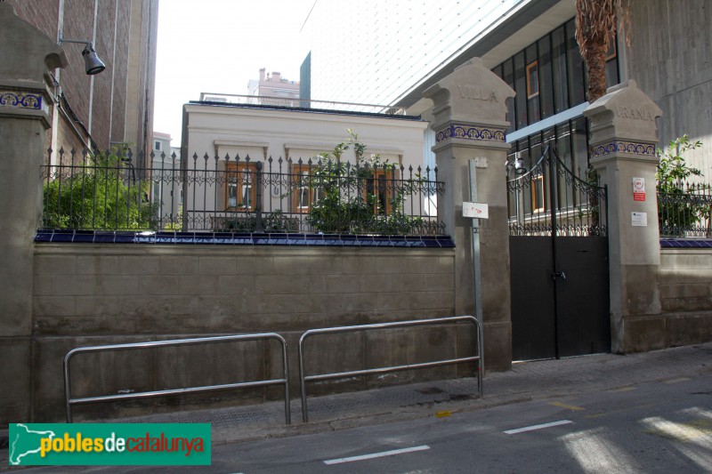 Barcelona - Vil·la Urània, façana carrer Saragossa