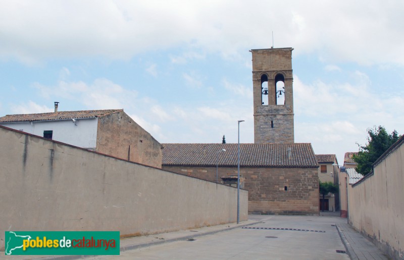 Vilagrassa - Església de Santa Maria, campanar (Foto: Albert Esteves, 2018) Vilagrassa - Església de Santa Maria, campanar