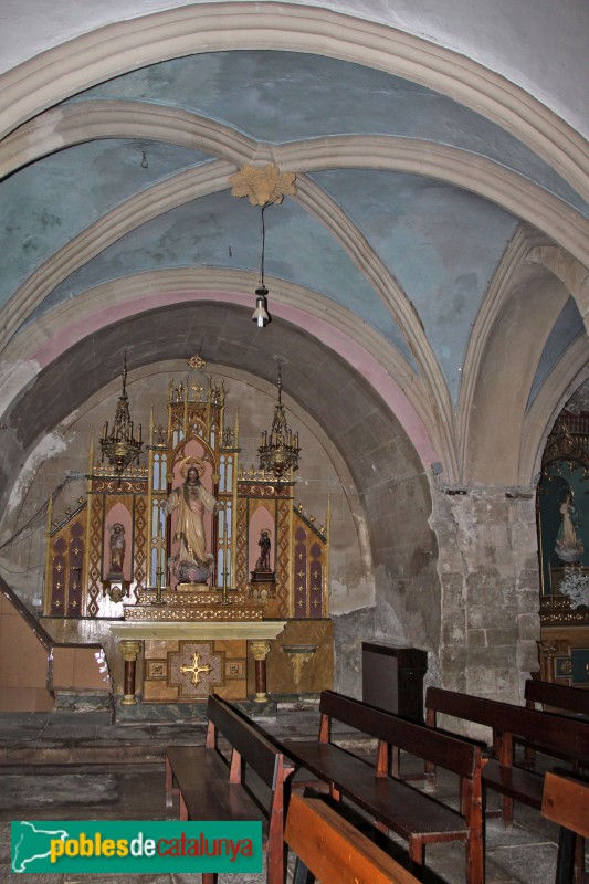 Vilagrassa - Església de Santa Maria, interior (Foto: Albert Esteves, 2018) Vilagrassa - Església de Santa Maria, interior