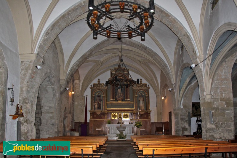 Vilagrassa - Església de Santa Maria, interior (Foto: Albert Esteves, 2018) Vilagrassa - Església de Santa Maria, interior