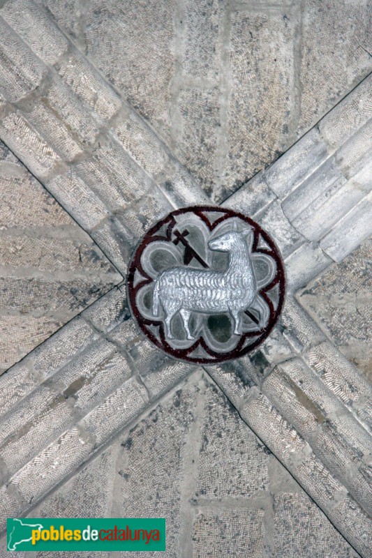 Ciutadilla - Església de Sant Miquel, clau de volta (Foto: Albert Esteves, 2018) Ciutadilla - Església de Sant Miquel, clau de volta