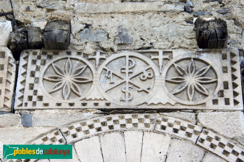 Escunhau - Església de Sant Pere, portada