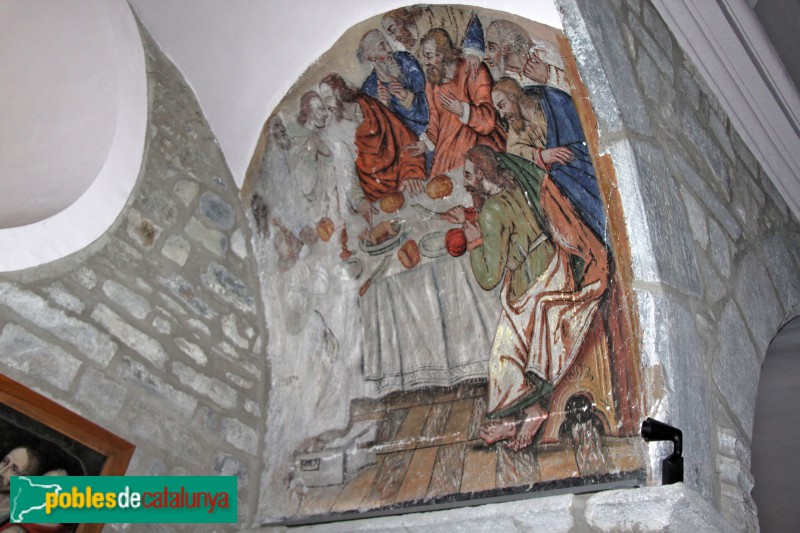 Vielha - Església de Sant Miquel, pintures murals del segle XVI (Foto: Albert Esteves, 2018) Vielha - Església de Sant Miquel, pintures murals del segle XVI