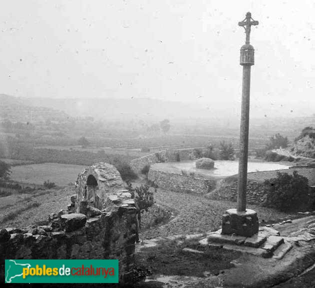 Nalec - Creu de terme (Foto: Josep Salvany -Fons Salvany, Biblioteca de Catalunya-, 1916) Nalec - Creu de terme