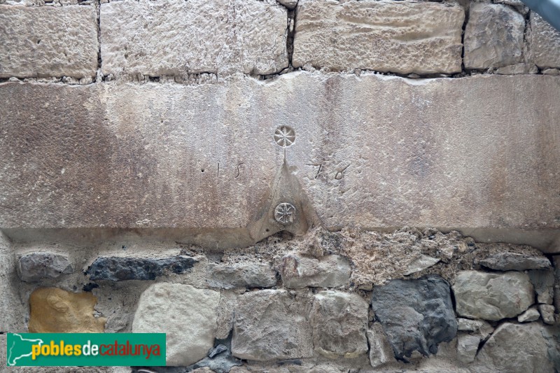 Sant Martí de Maldà - Llinda, 1576 (Foto: Albert Esteves, 2018) Sant Martí de Maldà - Llinda, 1576