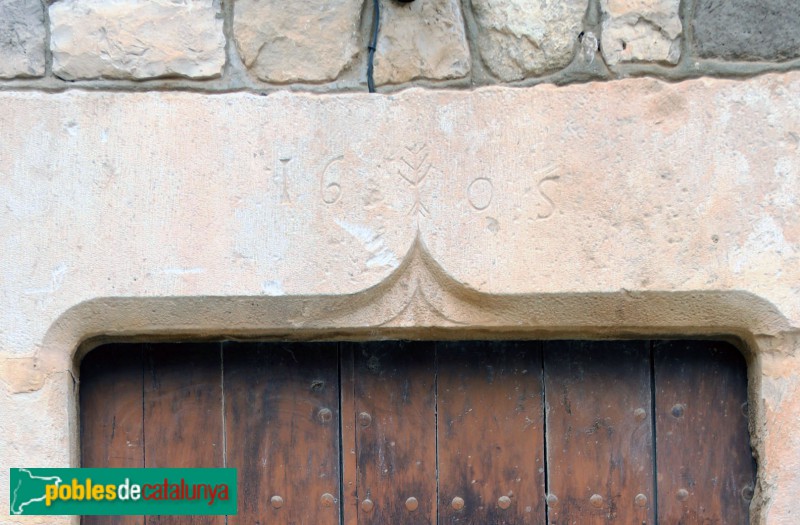 Sant Martí de Maldà - Llinda, 1605 (Foto: Albert Esteves, 2018) Sant Martí de Maldà - Llinda, 1605