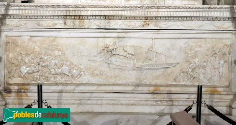 Bellpuig - Mausoleu de Ramon Folc de Cardona: batalla de Massalquivir (Foto: Albert Esteves, 2018) Bellpuig - Mausoleu de Ramon Folc de Cardona: batalla de Massalquivir