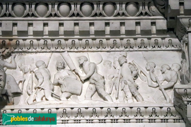 Bellpuig - Mausoleu de Ramon Folc de Cardona: batalla de Vicenza (Foto: Albert Esteves, 2018) Bellpuig - Mausoleu de Ramon Folc de Cardona: batalla de Vicenza