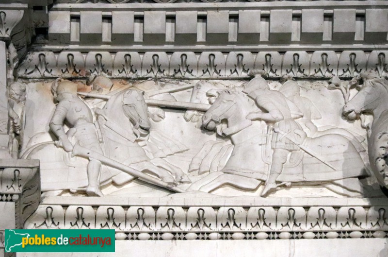 Bellpuig - Mausoleu de Ramon Folc de Cardona: batalla de Vicenza (Foto: Albert Esteves) Bellpuig - Mausoleu de Ramon Folc de Cardona: batalla de Vicenza