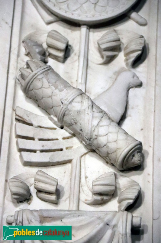 Bellpuig - Mausoleu de Ramon Folc de Cardona: detall (Foto: Albert Esteves, 2018) Bellpuig - Mausoleu de Ramon Folc de Cardona: detall