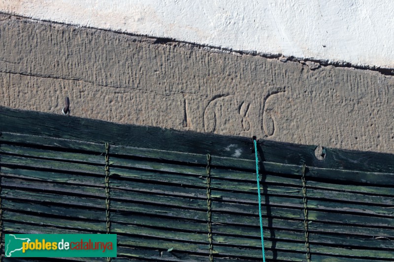 La Fuliola - Casa Terés, llinda datada (Foto: Albert Esteves, 2019) La Fuliola - Casa Terés, llinda datada