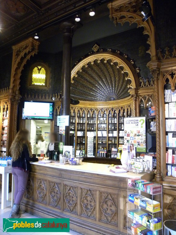 Barcelona - Antiga farmàcia Vallet (Farmàcia Sanchís) (Foto: Ajuntament Barcelona) Barcelona - Antiga farmàcia Vallet (Farmàcia Sanchís)