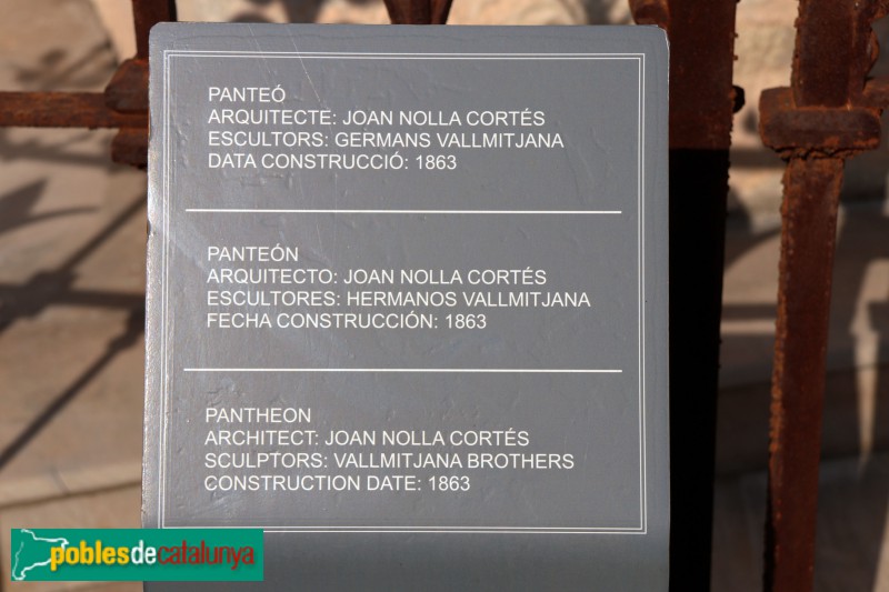 Cementiri del Poblenou - Panteó Jover (Foto: Albert Esteves, 2019) Cementiri del Poblenou - Panteó Jover