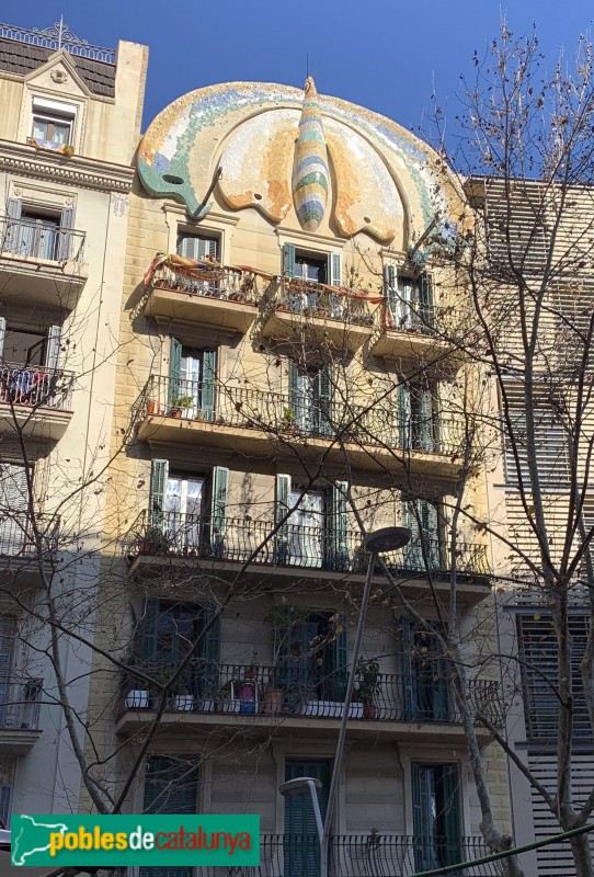 Barcelona - Casa Fajol o de la Papallona (Foto: Albert Esteves, 2019) Barcelona - Casa Fajol o de la Papallona