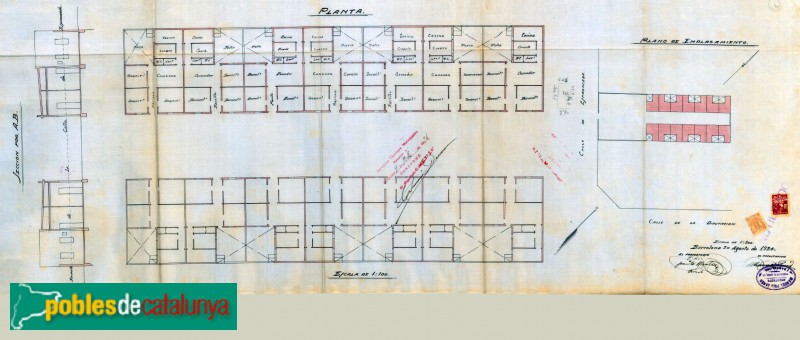 Barcelona - Passatge Antoni Gassol, plànol (Foto: Arxiu Municipal de Barcelona) Barcelona - Passatge Antoni Gassol, plànol