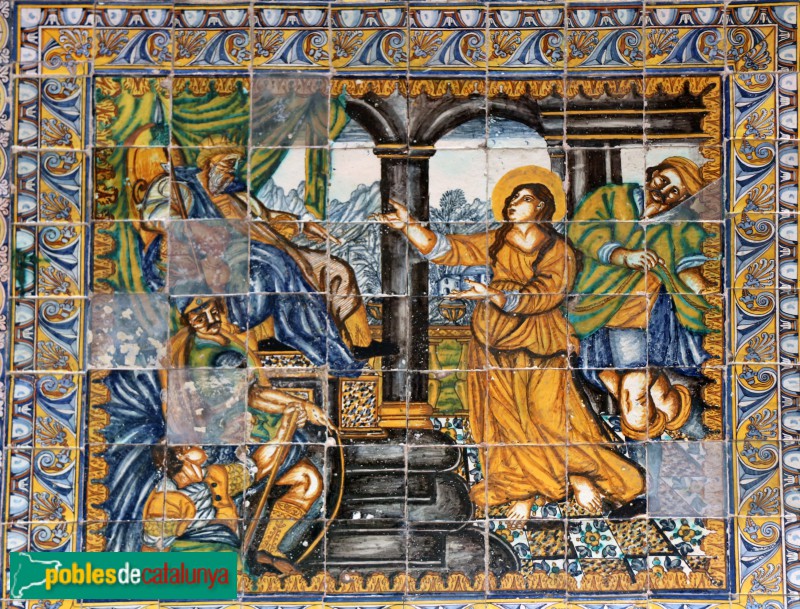 Museu de l'Enrajolada - Santa Eulàlia davant del jutge, procedent de l'església de Martorell (segle XVII) (Foto: Albert Esteves, 2019) Museu de l'Enrajolada - Santa Eulàlia davant del jutge, procedent de l'església de Martorell (segle XVII)