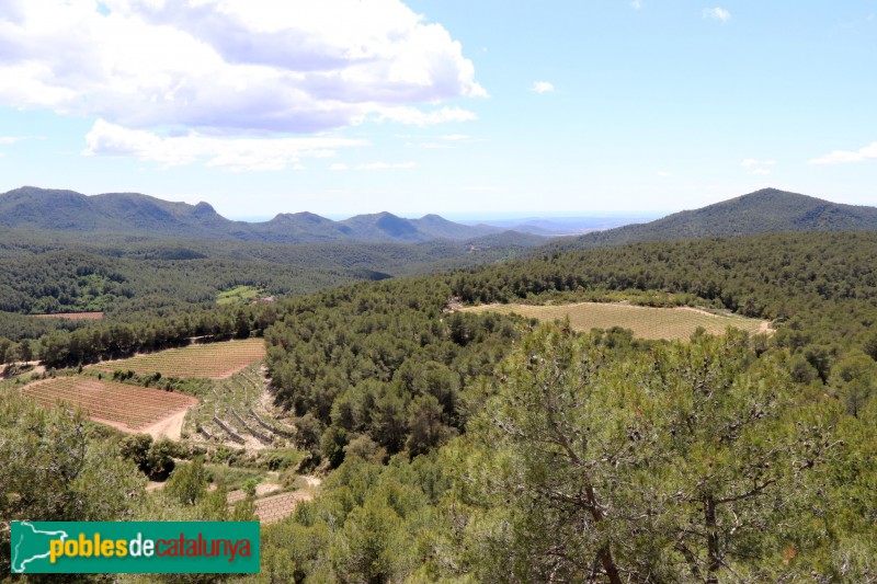Aiguamúrcia - Panoràmica des del castell de Selma (Foto: Albert Esteves, 2019) Aiguamúrcia - Panoràmica des del castell de Selma