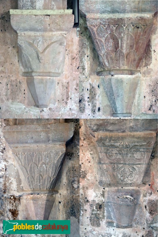 Monsetir de Santes Creus - Dormitori, capitells (Foto: Albert Esteves, 2019) Monsetir de Santes Creus - Dormitori, capitells