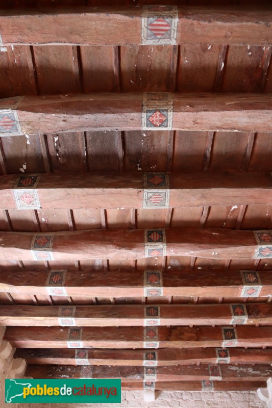 Monestir de Santes Creus - Palau Reial, enteixinat del vestíbul (Foto: Albert Esteves, 2019) Monestir de Santes Creus - Palau Reial, enteixinat del vestíbul