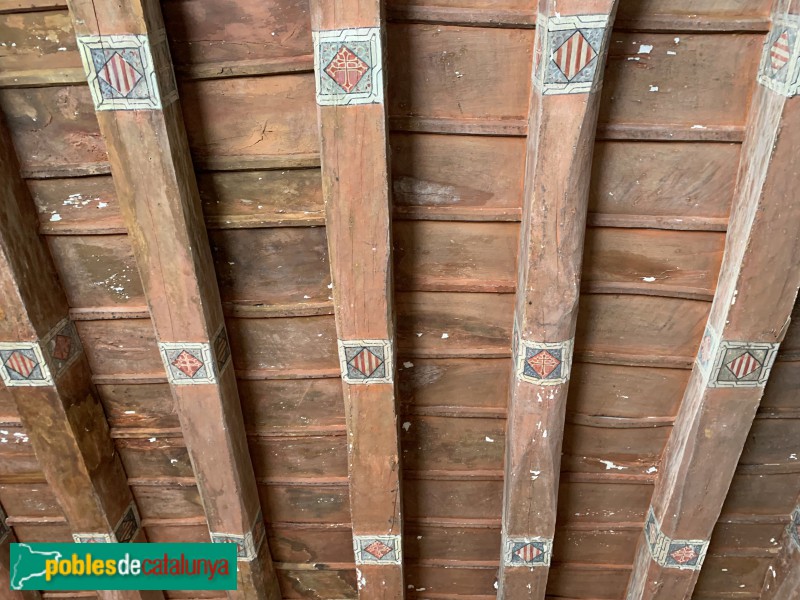 Monestir de Santes Creus - Palau Reial, enteixinat del vestíbul (Foto: Albert Esteves, 2019) Monestir de Santes Creus - Palau Reial, enteixinat del vestíbul