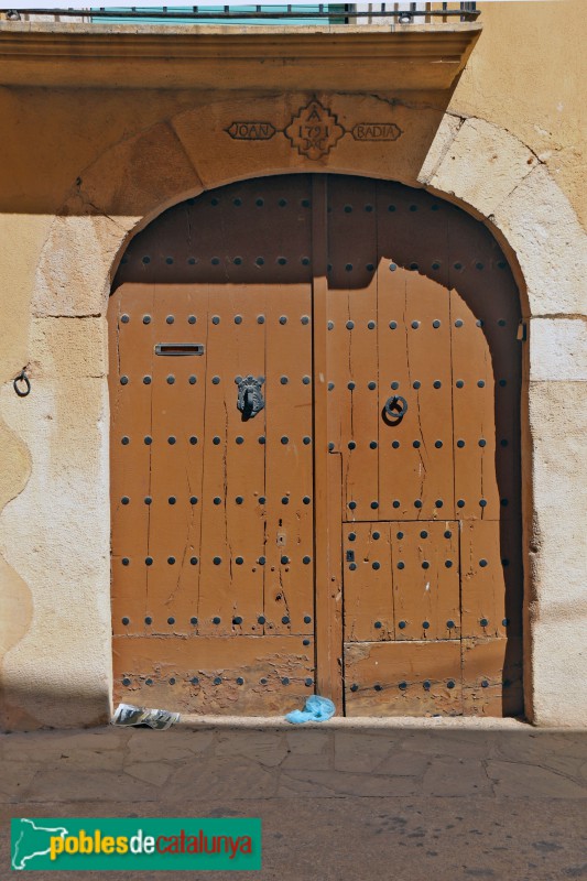 Puigpelat - Portal, 1791 (Foto: Albert Esteves, 2019) Puigpelat - Portal, 1791