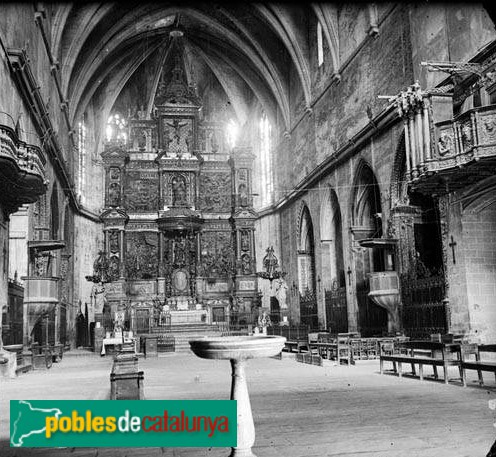 Valls - Església de Sant Joan Baptista (Foto: <i>Francesc Blasi -Arxiu fotogràfic C.E.C.-</i>, 1921) Valls - Església de Sant Joan Baptista