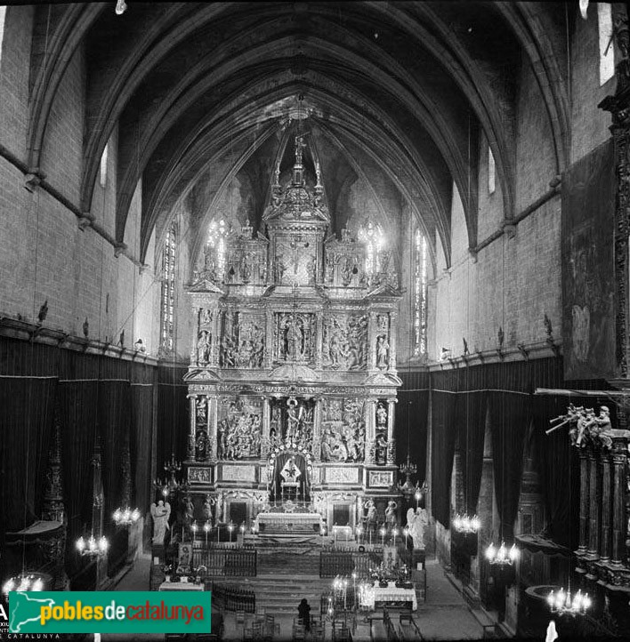 Valls - Església de Sant Joan Baptista (Foto: <i>Francesc Blasi -Arxiu fotogràfic C.E.C.-</i>, 1931) Valls - Església de Sant Joan Baptista