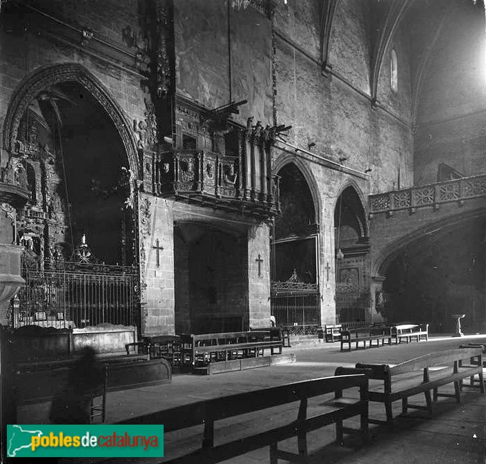 Valls - Església de Sant Joan Baptista (Foto: <i>Josep Salvany -Fons Salvany, Biblioteca de Catalunya-</I>, 1922) Valls - Església de Sant Joan Baptista