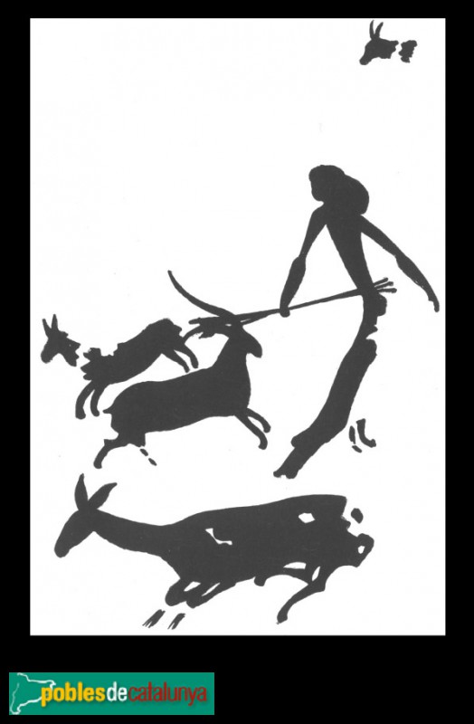 El Perelló - Pintures rupestres de Cabrafeixet (Foto: Il·lustració de Boyer GIL, A., Pallarès Lleó, A., Història d’El Perelló, 1978) El Perelló - Pintures rupestres de Cabrafeixet