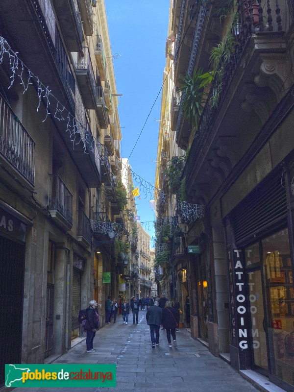 Barcelona - Carrer Banys Nous (Foto: Albert Esteves, 2019) Barcelona - Carrer Banys Nous
