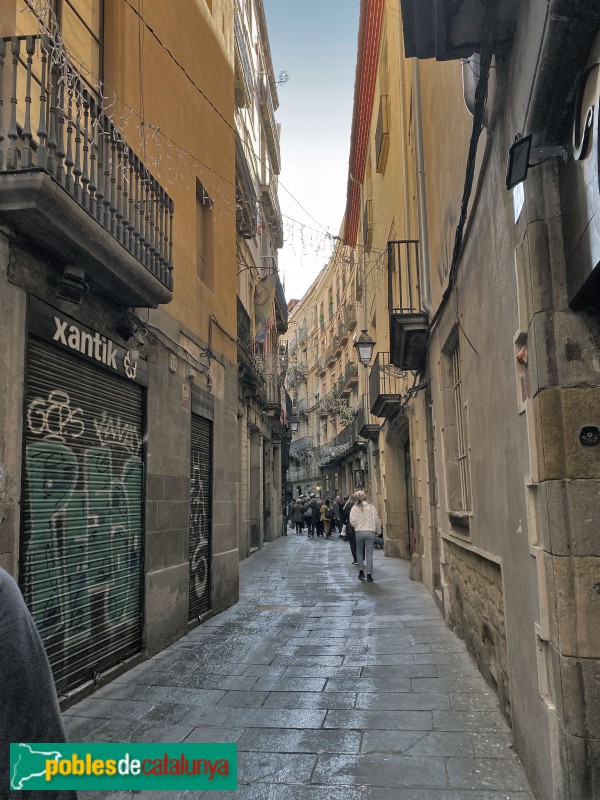 Barcelona - Carrer Banys Nous (Foto: Albert Esteves, 2019) Barcelona - Carrer Banys Nous