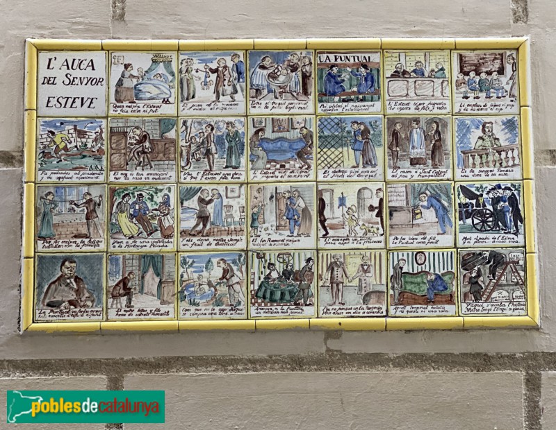 Barcelona - Carrer Petritxol. Mosaic de l'auca del senyor Esteve (Foto: Albert Esteves, 2019) Barcelona - Carrer Petritxol. Mosaic de l'auca del senyor Esteve
