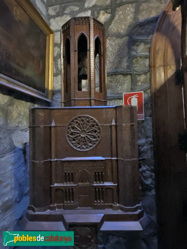 Església de Santa Maria del Pi: maqueta del temple (Foto: Albert Esteves, 2019) Església de Santa Maria del Pi: maqueta del temple