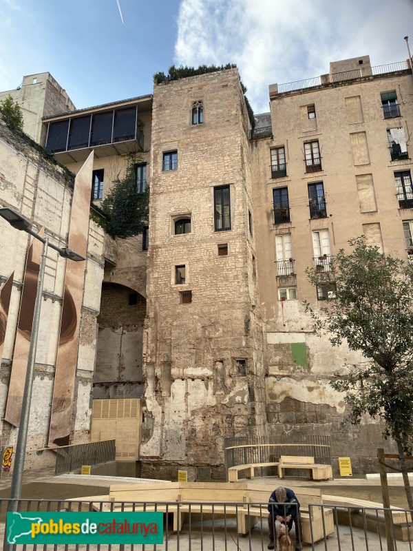 Barcelona - Muralles del carrer Sotstinent Navarro (Foto: Albert Esteves, 2019) Barcelona - Muralles del carrer Sotstinent Navarro