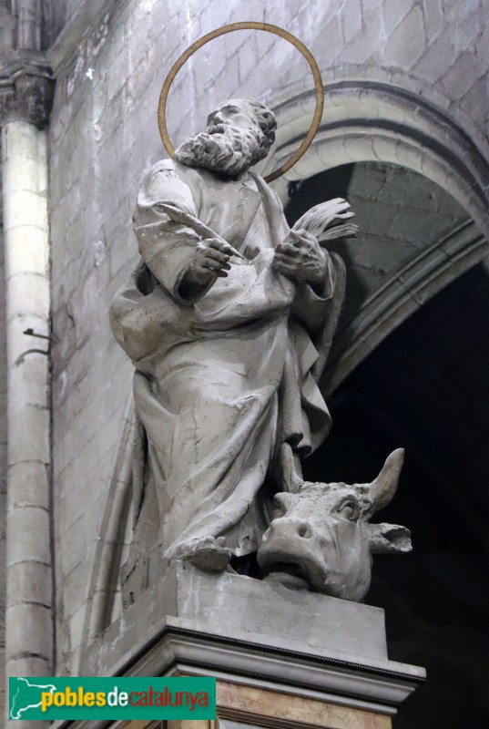 Barcelona - Església dels Sants Just i Pastor, escultura del presbiteri (Foto: Albert Esteves, 2019) Barcelona - Església dels Sants Just i Pastor, escultura del presbiteri