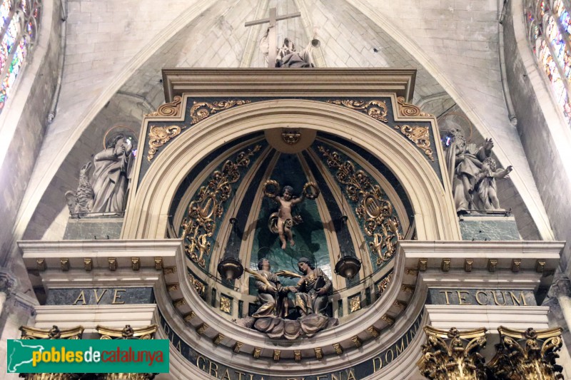 Barcelona - Església dels Sants Just i Pastor, presbiteri (Foto: Albert Esteves, 2019) Barcelona - Església dels Sants Just i Pastor, presbiteri