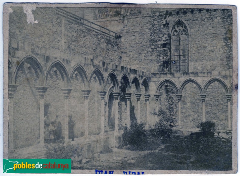 Barcelona - Església de Santa Anna. Claustre (Foto: Antoni Esplugas -Arxiu Fotogràfic Barcelona-, 1880-90) Barcelona - Església de Santa Anna. Claustre