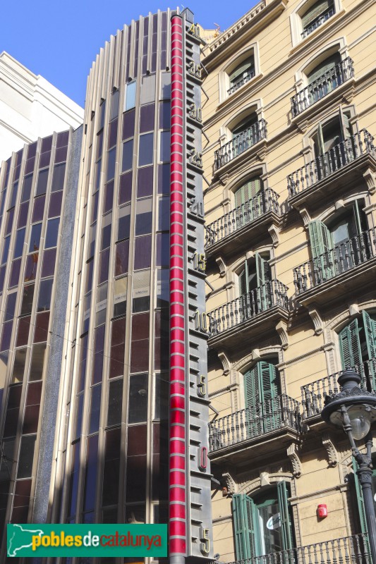 Barcelona - Termòmetre de Can Cottet (Foto: Albert Esteves, 2020) Barcelona - Termòmetre de Can Cottet