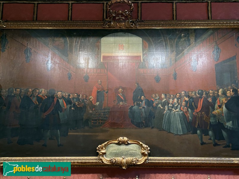 Barcelona - Museu catedral. Carles III prenent possessió de la canongia, Manuel Tramulles, 1770 (Foto: Albert Esteves, 2020) Barcelona - Museu catedral. Carles III prenent possessió de la canongia, Manuel Tramulles, 1770