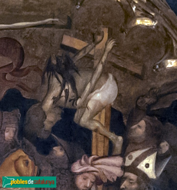 Barcelona - Catedral. Capella de Sant Martí i Sant Ambròs. Detall d'un lladre del Calvari (Foto: Didier Descouens, 2018) Barcelona - Catedral. Capella de Sant Martí i Sant Ambròs. Detall d'un lladre del Calvari