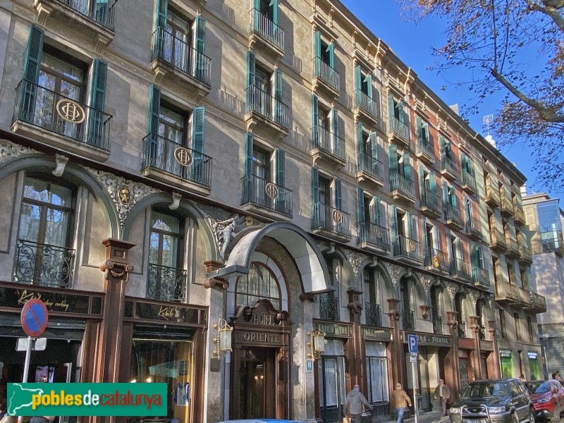 Barcelona - Hotel Oriente (Rambla, 45-47) (Foto: Albert Esteves, 2019) Barcelona - Hotel Oriente (Rambla, 45-47)