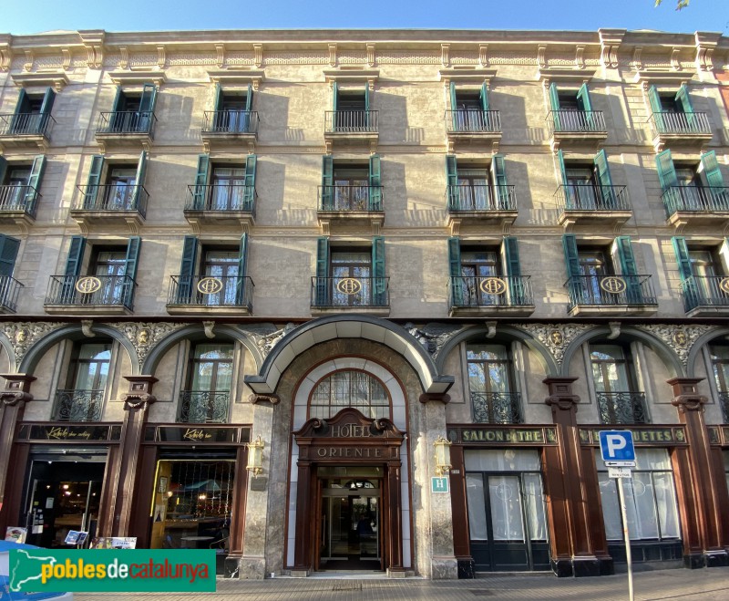 Barcelona - Hotel Oriente (Rambla, 45-47) (Foto: Albert Esteves, 2019) Barcelona - Hotel Oriente (Rambla, 45-47)
