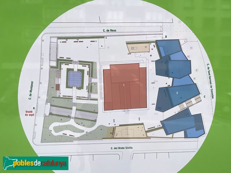 Barcelona - Vil·la Florida, plànol (Foto: cartell in situ) Barcelona - Vil·la Florida, plànol